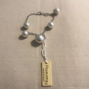 Nomination Silver Pearl Charm Bracelet - Silver